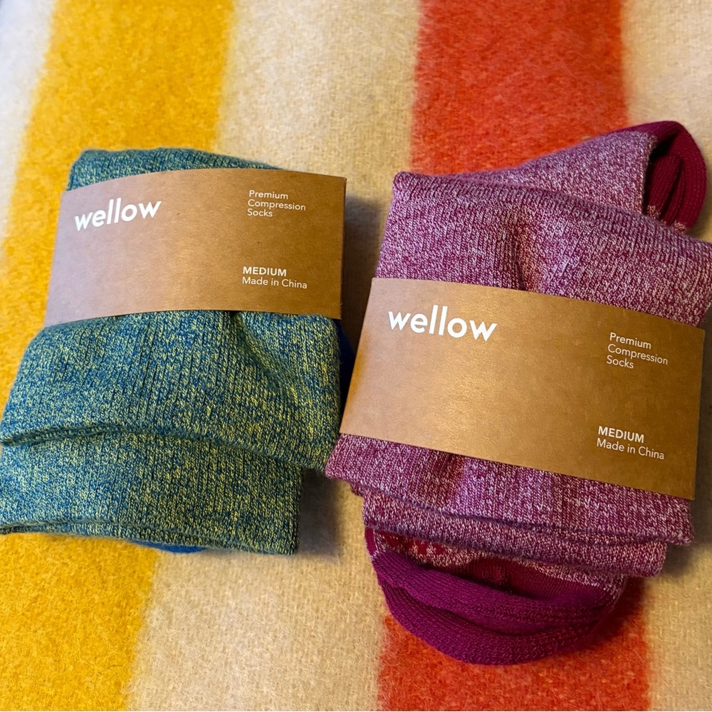 Unisex Wellow Brand Premium Compression Socks - 2 pair, sell @$19.95 each